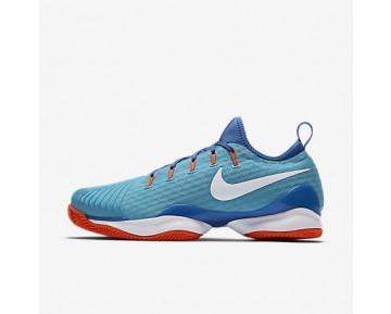 Chaussure Nike Court Air Zoom Ultra React Clay Pour Homme Tennis Bleu Polarisé/Bleu Moyen/Hyper Orange/Blanc_NO. 881091-400