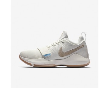 Chaussure Nike Pg1 Pour Homme Basketball Ivoire/Gomme Marron Clair/Ciel Éclatant/Flocons D'Avoine_NO. 878627-110